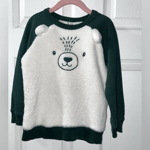 White/Green Polar Bear Carter’s Sweatshirt Little Boys 5T